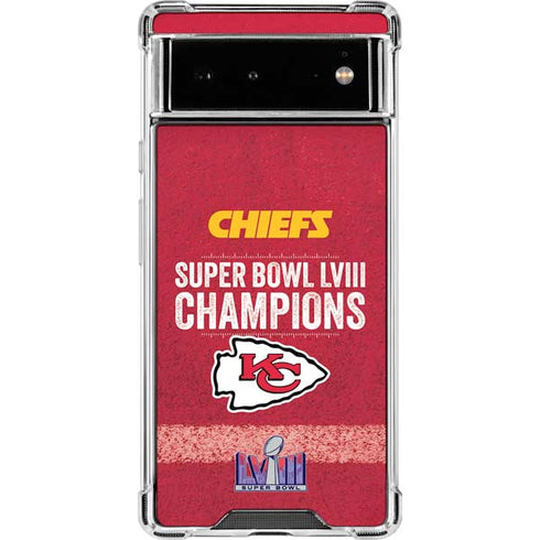 NFL Chiefs Super Bowl LVIII Champions Google Pixel 6 Clear Case